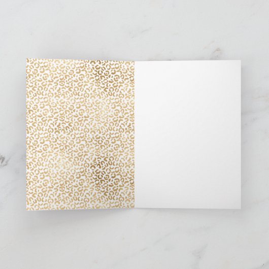 金ゴールドグラムガーリーピーチピンク赤面ヒョウ柄 カード (内部)