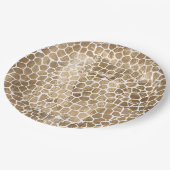 金ゴールドグラムキリンプリント ペーパープレート (アングル)