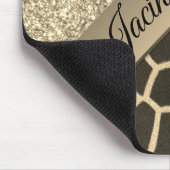 金ゴールドグラムキリンプリント マウスパッド (コーナー)