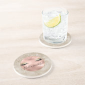 金ゴールドグラムグリジーまつ毛ゼブラプリント コースター (側面)