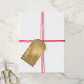 金ゴールドグラムグリジースパークルグリッター ギフトタグ (より糸付き)