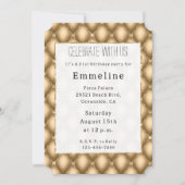 金ゴールドグラムグリッジジュエル 招待状 (正面)