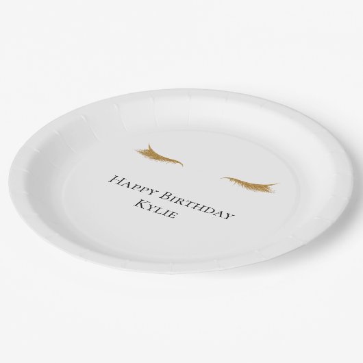 金ゴールドグラムグリッターまつげ ペーパープレート (アングル)