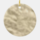 金ゴールドグラムグリッターガーリーまつげパーソナライズされた セラミックオーナメント (裏面)