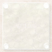 金ゴールドグラムグリッターキリンプリント ガラスコースター (裏面)