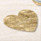金ゴールドグラムグリッターキリンプリント ペーパーコースター (アングル)