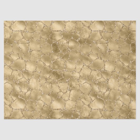 金ゴールドグラムグリッターキリンプリント 薄葉紙 (正面)