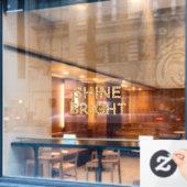 金ゴールドグラムグリッターシャインブライト ウィンドウサイン (カフェ窓)