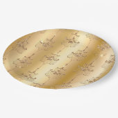 金ゴールドグラムグリッターシャンデリア ペーパープレート (アングル)