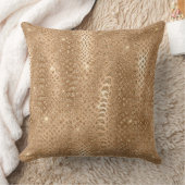 金ゴールドグラムグリッタースネークスキン クッション (ブランケット)