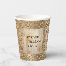 金ゴールドグラムグリッタースネークスキン 紙コップ