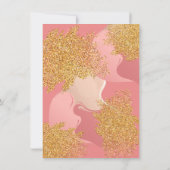 金ゴールドグラムグリッタースパバースデーパーティ招待状 招待状 (裏面)