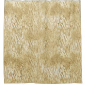 金ゴールドグラムグリッターゼブラプリント シャワーカーテン (正面)