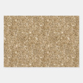 金ゴールドグラムグリッターゼブラプリント ラッピングペーパーシート (正面2)