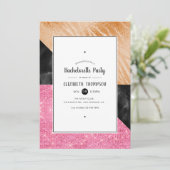 金ゴールドグラムグリッターバチェロレッテ 招待状 (スタンド正面)