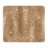 金ゴールドグラムグリッターヒョウ印刷 カッティングボード (正面)