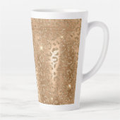 金ゴールドグラムグリッターヒョウ印刷 カフェラテマグ (右)