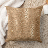 金ゴールドグラムグリッターヒョウ印刷 クッション (ブランケット)