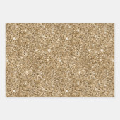 金ゴールドグラムグリッターヒョウ印刷 ラッピングペーパーシート (正面2)