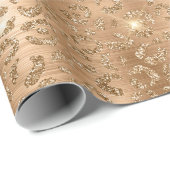 金ゴールドグラムグリッターヒョウ印刷 ラッピングペーパー (ロールコーナー)