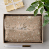 金ゴールドグラムグリッターヒョウ印刷 薄葉紙 (ギフト)