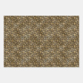 金ゴールドグラムグリッターヒョウ ラッピングペーパーシート (正面3)