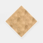 金ゴールドグラムグリッターラブ スタンダードランチョンナプキン (角)