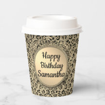 金ゴールドグラムグリッターレオパードプリント紙