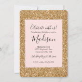 金ゴールドグラムグリッター 招待状 (正面)