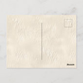 金ゴールドグラムグリッツゼブラプリントフェイクグリッター ポストカード (裏面)