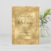 金ゴールドグラムグリッツゼブラプリント 招待状 (スタンド正面)