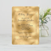 金ゴールドグラムグリッツベビーシャワー 招待状 (スタンド正面)