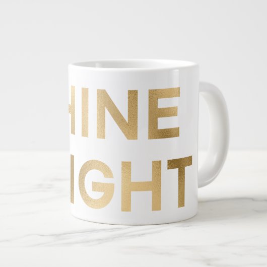 金ゴールドグラムシャインブライトクリスマス ジャンボコーヒーマグカップ (正面右)