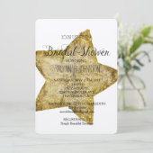 金ゴールドグラムスターブライダルシャワー 招待状 (スタンド正面)