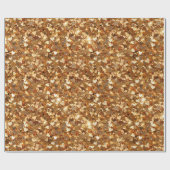 金ゴールドグラムスパークルハート ラッピングペーパー (フラット)