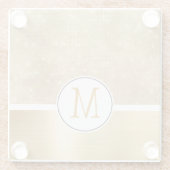 金ゴールドグラムスパークルモノグラム ガラスコースター (裏面)