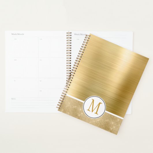 金ゴールドグラムスパークルモノグラム プランナー手帳 (ディスプレー)