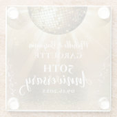 金ゴールドグラムディスコ結婚ボール50周年記念 ガラスコースター (裏面)