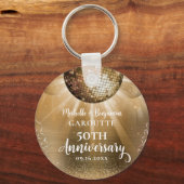 金ゴールドグラムディスコ結婚ボール50周年記念 キーホルダー (裏面)