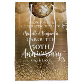 金ゴールドグラムディスコ結婚ボール50周年記念 ミディアムペーパーバッグ (裏面)