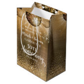 金ゴールドグラムディスコ結婚ボール50周年記念 ミディアムペーパーバッグ (裏面アングル)