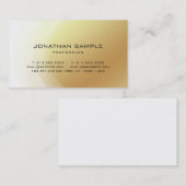 金ゴールドグラムデザインエレガントモダンプロフェッショナルプレーン 名刺 (正面/裏面)