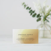 金ゴールドグラムデザインエレガントモダンプロフェッショナルプレーン 名刺 (スタンド正面)