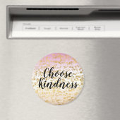 金ゴールドグラムハート紙吹雪ピンクピーチグラデーション マグネット (インサイチュ (食洗機))