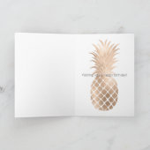 金ゴールドグラムパイナップル誕生日 カード (内部)