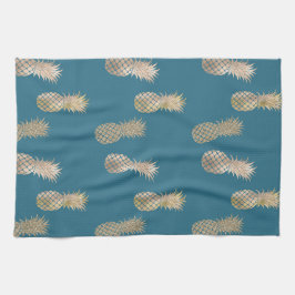 金ゴールドグラムパイナップル キッチンタオル