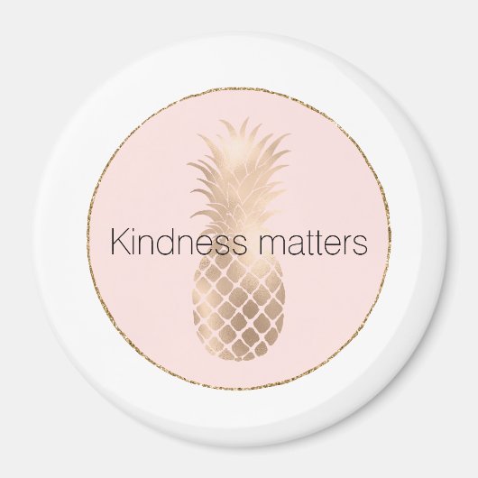 金ゴールドグラムパイナップル マグネット (正面)