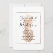 金ゴールドグラムパイナップル 招待状 (正面)