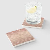 金ゴールドグラムピンクストライプ色 ストーンコースター (横)