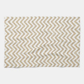 金ゴールドグラムフェイクグリッターシェブロン キッチンタオル (横)